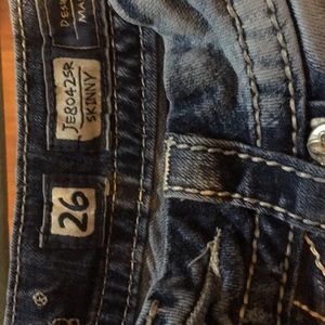 Size 26 skinny Miss Me jeans